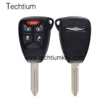 with battery clamp 4+1 button remote key shell for Chrysler